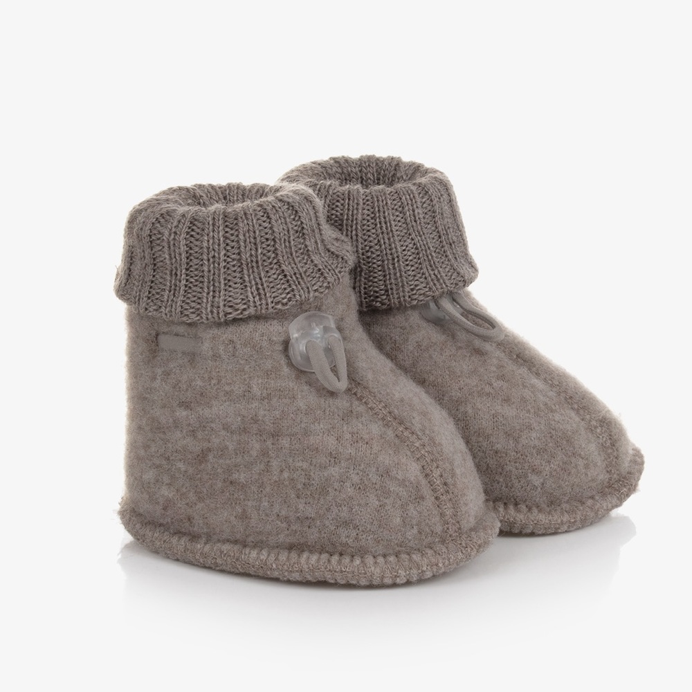 COPY - JOHA merino wool booties newborn sized 56-62.